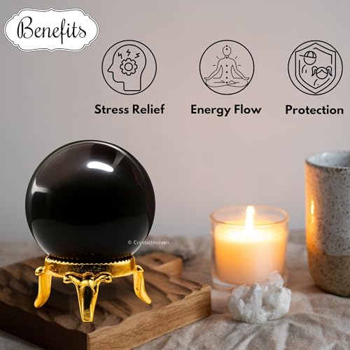 Image of Certified Garnet Crystal Ball for Meditation - Premium Crystal Vastu Items for Home and Feng Shui Items for Good Luck - Ideal for Pooja Supplies and Spiritual Practices (1.5 inch Inch)