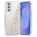 Saqmkil Handyhülle Magnetische für Samung Galaxy S25 FE 5G 6,7" Hülle,Kompatibel mit MagSafe, Aesthetic Muster Leopard Mädchen Case, Transparent Weich Silikon TPU Stoßfeste Cover für Samung S25 FE, 02