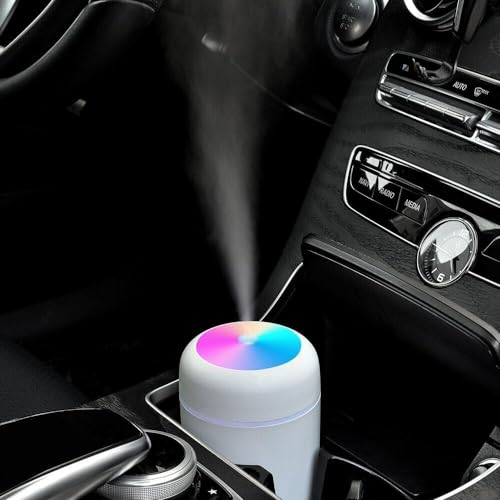 Image of ABTER Color Changing Humidifier 300 mL - Mist & Light Aroma Diffuser for Rooms, Car, Office-Whisper Quiet & USB Recharge