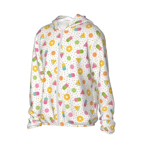 Fruit Ice Cream Sun Protection Hoodie Zip Rash Guard Long Sleeve Shirt for Fishing Hiking for Mens Womens3