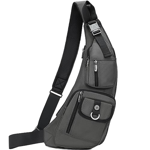 Image of NICGID Sling Bag Chest Shoulder Backpack Crossbody Bags Casual Daypack for Men Women (Grey-014)
