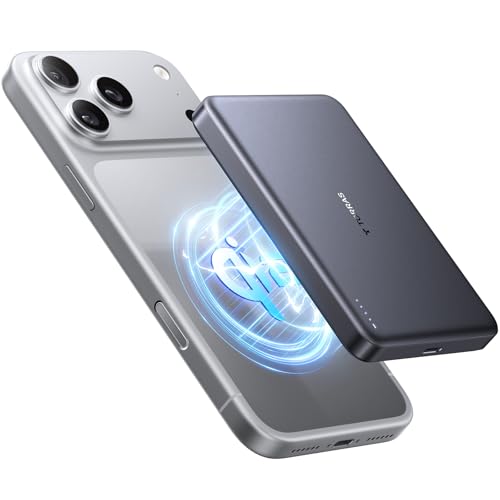 Image of TORRAS MiniMag 25W Qi2.2 Magnetic Portable Charger Power Bank, 10000mAh Fast Portable Phone Charger, 45W Output & 30W Input USB-C, Slim Battery Pack Charger Portable for iPhone 17 /16 /15 /14 /13