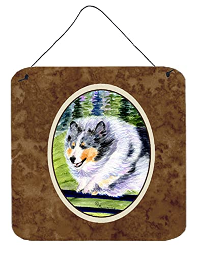 Caroline's Treasures SS8305DS66 Sheltie Wall or Door Hanging Prints Aluminum Metal Sign Kitchen Wall Bar Bathroom Plaque Home Decor, 6x6, Multicolor