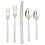 Fortessa Bistro 18/10 Stainless Steel Flatware, 5 Piece Place Setting, Service for 1