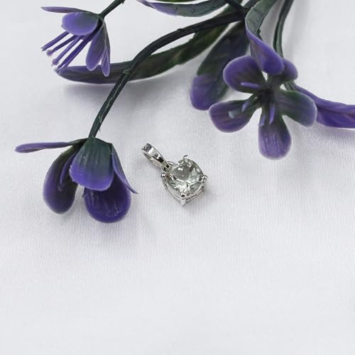 Pendentif améthyste verte argent 925 durable sans allergie - 2