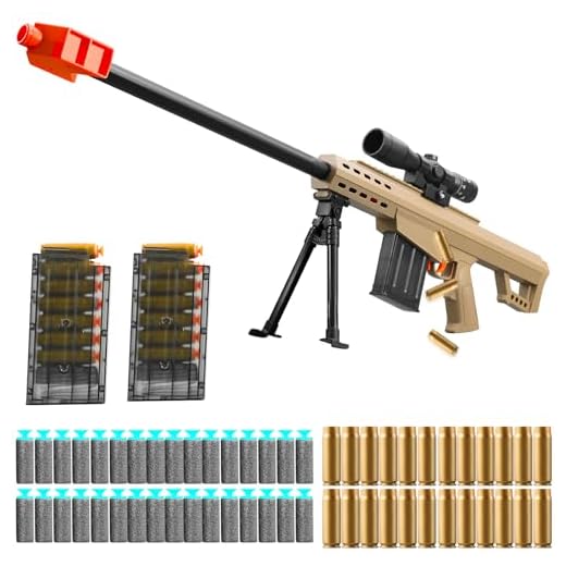Toy Sniper Rifle with Scope Soft Bullet Toy Gun Shell ejecting Foam Blaster Guns Realistic Fake Prop Dart Backyard Outdoor Shooting Game for Kids Boys Teen Adult Gifts for Age 8-12 13 Years Old (37in)