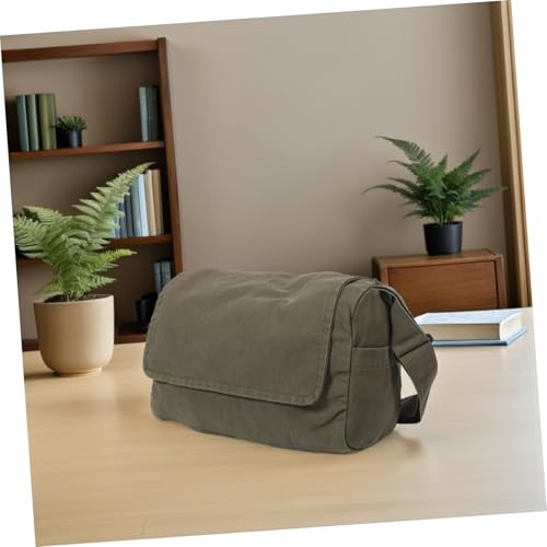 Sac en toile vert olive multifonction pour ranger cours et travail - 7