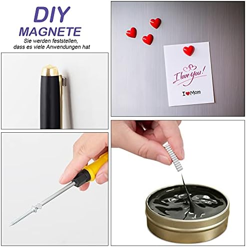 BTLIN Kwadratowe magnesy mini magnes neodymowe bardzo mocny 100 szt. do lodówki tablicy suchościeralnej rzemiosła biurowego, 5 mm x 5 mm x 2 mm