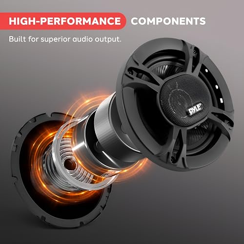 Image of Pyle 3-Way Universal Car Stereo Speakers-300W 6.5 inch Triaxial Loud Pro Audio Car Speaker Universal OEM Quick Replacement Component Speaker Vehicle Door /Side Panel Mount Compatible PL613BK (Pair), black