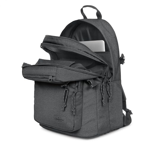 EASTPAK Double Pro – 32L Performance Backpack with 16" Laptop Sleeve, Dual Compartments, Security Pocket, Bottle Holder & Organizer, Black Denim by EASTPAK - Image 2