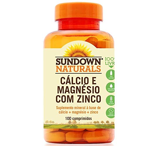 Kit 2 Cálcio Magnésio e Zinco Sundown 100 comprimidos