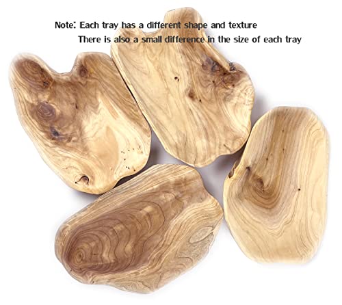 Ewiegeer Wooden Fruit Snack Candy Hand-Carved Dish Natural Handmade Wood Serving Tray Root Carved Fruit Bowl 12"-13" #TOP3