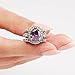 Elegant Reversible 925 Sterling Silver Ring for Women Jewelry - Handcrafted in Turkey, Featuring Oval-Cut Amethyst Topaz 925 Sterling Silver Ladie's Ring All Size
