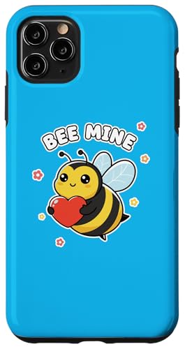 Cute Bee Mine �o�����^�C���f�[ ���u �n�[�g Be Mine �ʔ��� �ʟ����B �X�}�z�P�[�X iPhone 11 Pro Max �p