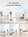 Dreo Fan for Bedroom, 120° Oscillating Standing Fans, Quiet Floor Fan with DC Motor, 100ft Pedestal Fans for Room, 9 Speeds, 4 modes, 20dB, 120° Manual Vertical, 37-42