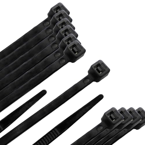 WOLFPACK LINEA PROFESIONAL Brida Nylon 100%. Color Negro 3,5 x 280 mm. Bolsa 100 unidades. Abrazadera Plastico, Organizador Cables, Alta Resistencia