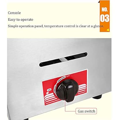 SHENGSHIYU 6l/12l Großraum-gasfritteuse, Haushalt, Gewerbliche EIN-/zweizylinder-Edelstahl-fritteuse Für Pommes Frites, Mit Korb Und Deckel,Two-cylinderfryer – Bild 6