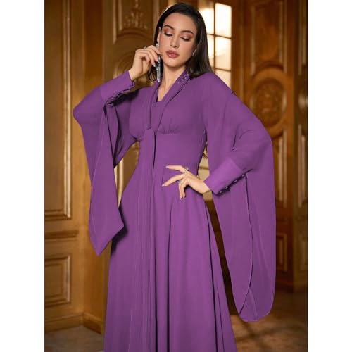 Image of TOLEEN Summer Floral Dresses for Women Long Sleeve Casual Style Beach Swing Dresses