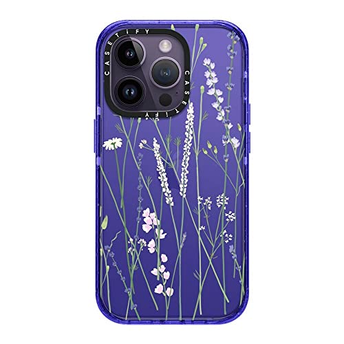 Coque Impact iPhone 14 Pro CASETiFY Gigi Garden Florals en coloris Peri Purple