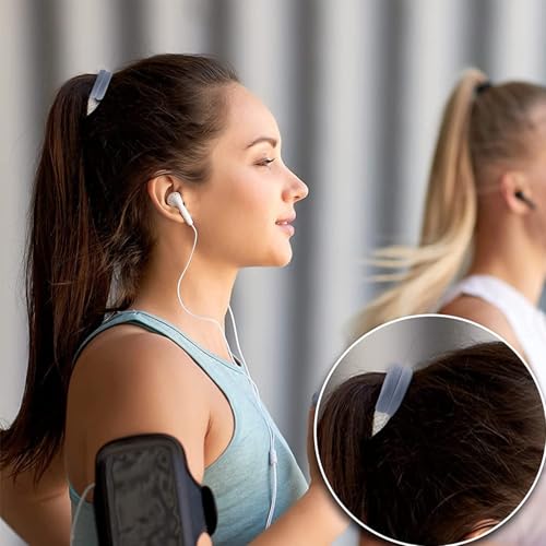 Image of 100PCS Elastic Cotton Hair Bands, Seamless No-Damage Ponytail Holders for Thick or Thin Hair, Soft Hair Accessories for Women and Girls, Coral Color