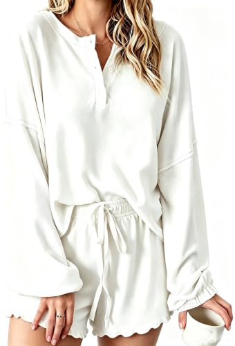 Image of Roshop Halloween Pajama Women's Pumpkin Top & Shorts Loungewear Set