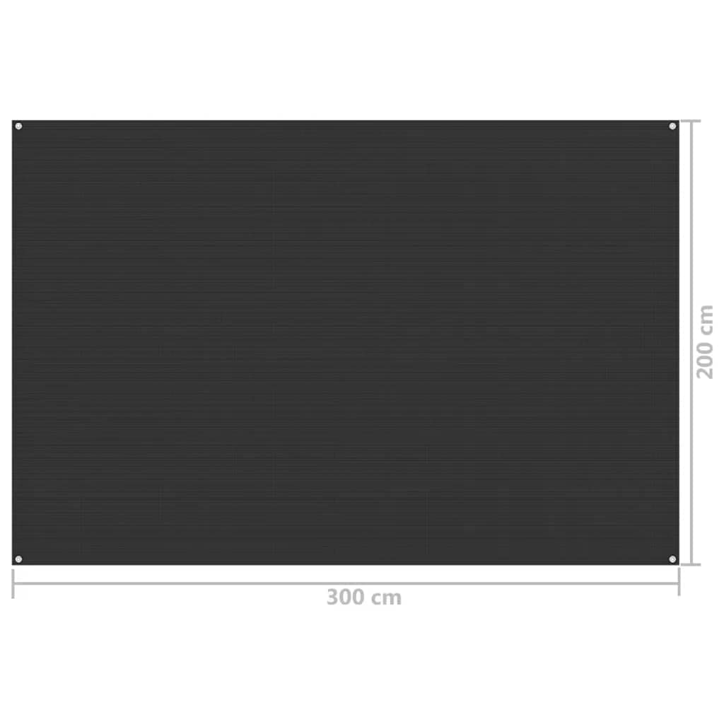 Tapis de tente de plein air 200 x 300 cm Anthracite Camping & Randonnée
