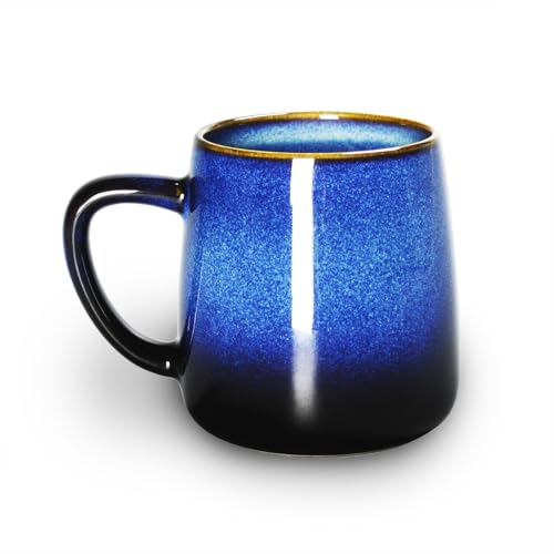 Taza de Cerámica Azul 500 ml para Café y Té miniatura 1