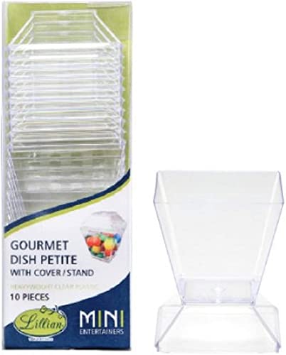Lillian Tablesettings 64548 Kleine Mini-Gourmet-Schale, 56,7 ml, transparent, 10 Stück Serviergeschirr aus Kunststoff, farblos Cover