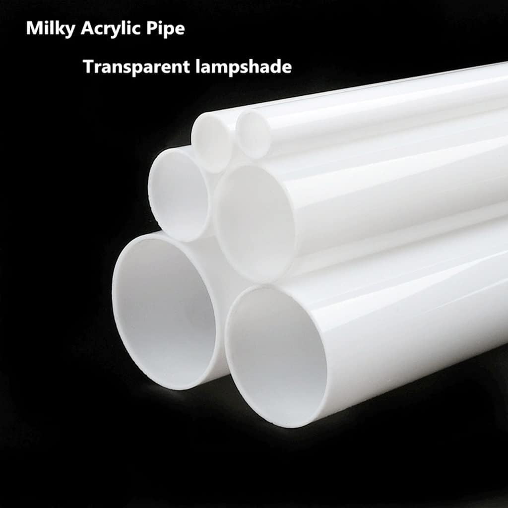 Acrylic Round Rigid Pipe - Clear Transparent Tubing for DIY Crafts, Aquarium & Display Projects(60mm Outer diameter 50cm (1.64ft))
