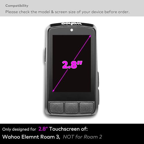INNOSURE [2-PACK] Anti Glare Tempered Glass Screen Protector for Wahoo Elemnt Roam V3 Bike Computer 2.8\" Touchscreen Roam 3 Accessories Anti Scratch/Fingerprint (Matte) - Thumbnail 2