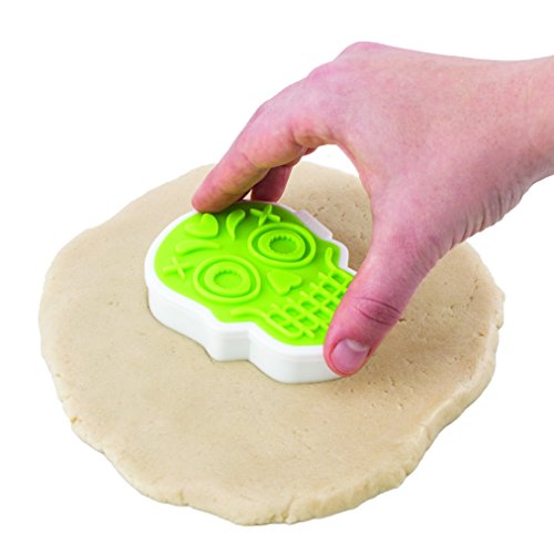 Tovolo Sugar Skull Cutters Set Of 3 For Making, Creating Professional Quality Day Of The Dead Día De Los Muertos Themed Cookies, Baked Treats, Lime/White #TOP3