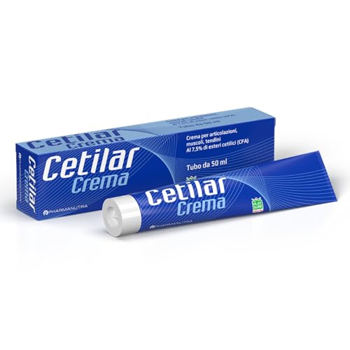Cetilar Crema, Formula a base di esteri cetilici (CFA, 7,5%) ad azione locale, Coadiuva il massaggio per il benessere di Articolazioni, Muscoli e Tendini, Uso topico, 50 ml, Pharmanutra