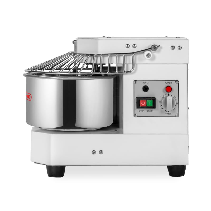 Pétrin à Pâte Professionnel 8L - Cuve Fixe - 450W - 4,5 kg de pâte - Blanc - Compact