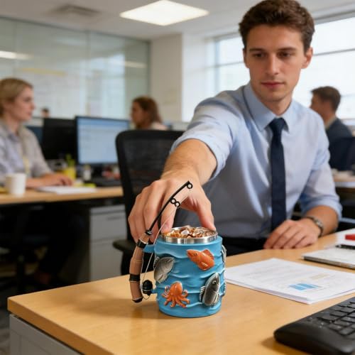 Tazas de cocina con mango ergonómico para evitar quemaduras con café o té 3