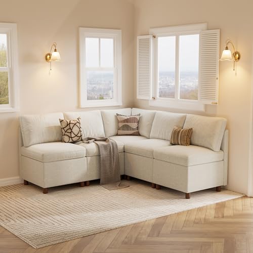 SITJOY Breakfast Nook Bench with Storage, Modular Corner Kitchen Banquette