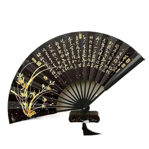 ZYAYNG Ventilador Plegable Retro Abanico de mano, abanicos seda plegables, abanico decorativo Retro encaje Sexy Para Festivales