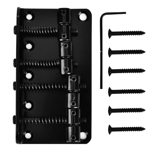 Professional Metal 4 - String Bass Bridge for Electric Bass Guitar, Precision Replacement Bridge with Screws and Hex Wrench, Gol