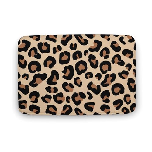 バスマット お風呂マット 豹柄 ヒョウ柄 イェロー 美しい 動物柄 玄関マット マイクロファイバー 速乾 吸水 すべり止め ソフト ふわふわ 浴室 洗面所 キッチン 丸洗い可能 手入れ簡単 15.7"x23.6 "