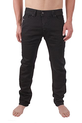 Diesel Darron 0R4H6_Stretch Hommes Jeans Slim Regular (W27/L32, Noir)