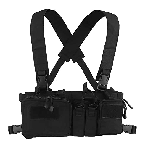 Huenco Tactical Assault Chest Rig 500D Molle Multicam Tactical Vest with Multi-Pockets