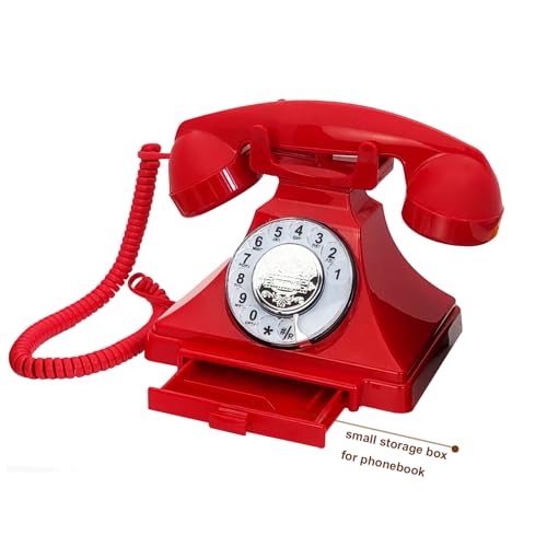 Teléfono Fijo Retro Estilo Antiguo con Cable miniatura 4