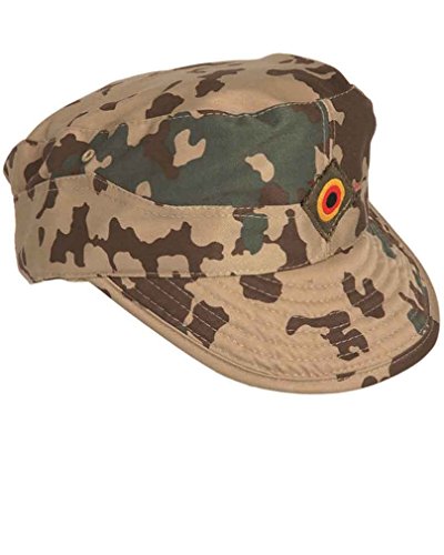 Cappellino con visiera, tipo militare, fantasia mimetica