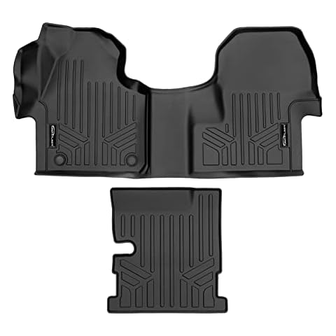 SMARTLINER Custom Fit All Weather Black 1st Row & Center Aisle Liner Compatible with 2019-2023 Mercedes-Benz Sprinter with 1st Row Bucket Seats (Does Not Fit Passenger Van, Crew Van or RV Models) Cover