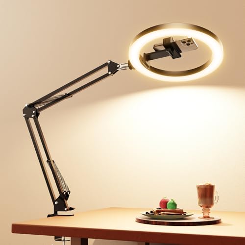 Upgrade Ring Light Overhead Camera Phone Mount for Desk, Evershop...