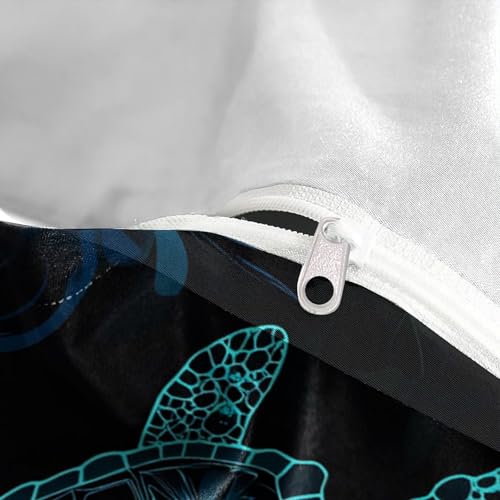 Housse de couette 3D tortue marine avec fermeture éclair résistante douce - 8