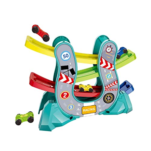 DACONGMING Juego de juguetes combinados en caliente para coche de estacionamiento de coche para niños pequeños (verde, talla única)