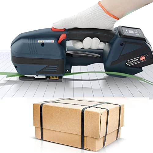 Portable Automatic Electric Strapping Machine - Handheld Banding Tool for Boxes & Pallets - Includes 1 Battery - Efficient Packaging Solution for Shipping & Storage