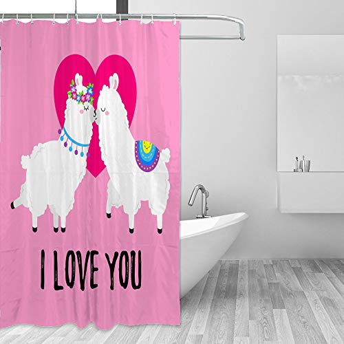 Rideau de douche anti-éclaboussures alpaga polyester lavable 72x72" - 5