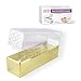 PANA Rectangle Nail Drill Bit Holder Display Organizer Case - Dustproof Carbide Bit Storage Container Box For Manicure Tools Nail Salon - 30 Holes Gold (Drill Bits Not Included)