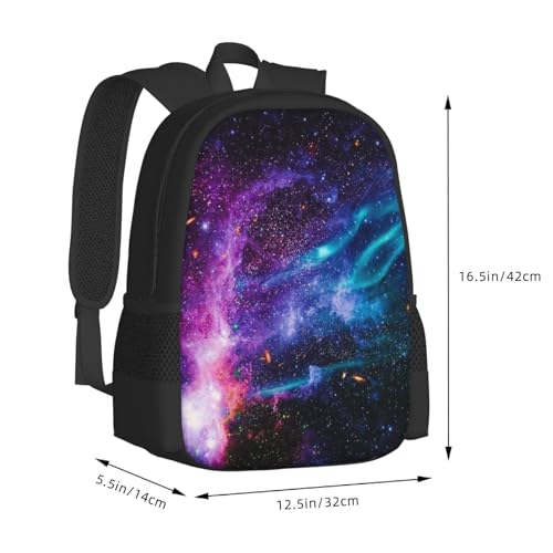 Galaxy Space Backpack Large Capacity Backpacks Leisure Travel Daypack 12.5X5.5X16.5 inch2
